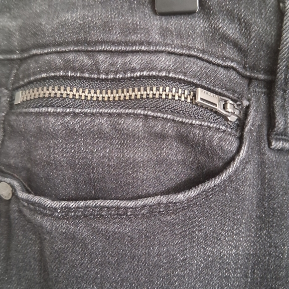 Athleta Ultra Skinny Sculptex Zip Ankle Carbon Wash Black Jeans    Size 10T - Picture 4 of 11